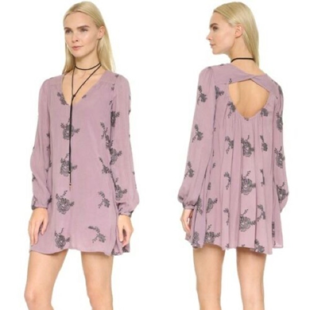 Free People Emma Dusty Purple Boho Dress